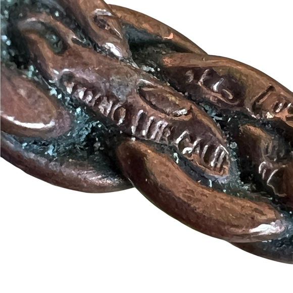 Vintage Sergio Lub Copper Magnetic Twisted Bracelet Signed - Picture 5 of 7